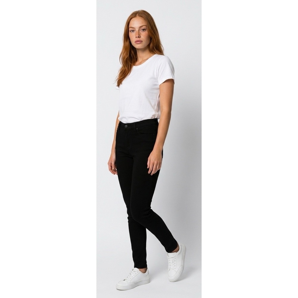 nine west pants  Stretch Black Women High Rise Skinny Size 4p  (6-b52)